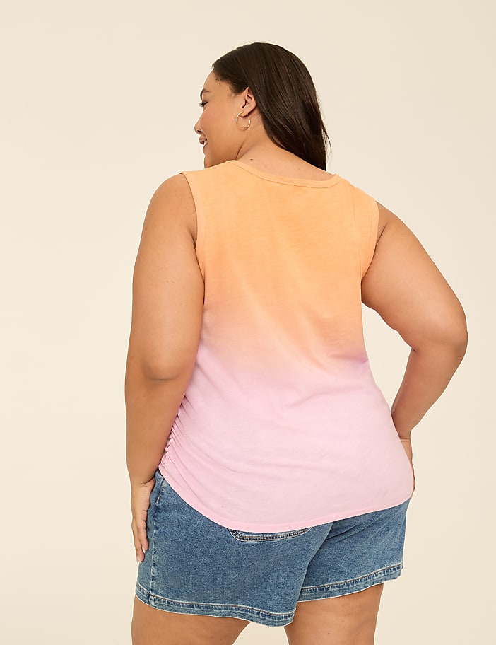 Scoop-Neck Side-Ruched Tank