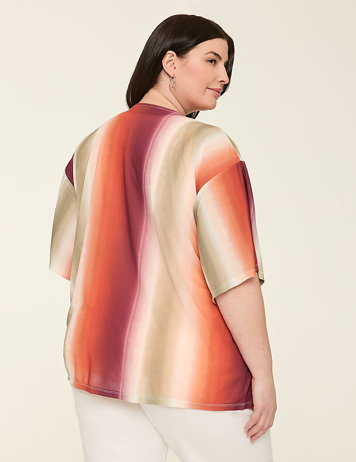 Kimono-Sleeve Tie-Front Mesh Overpiece