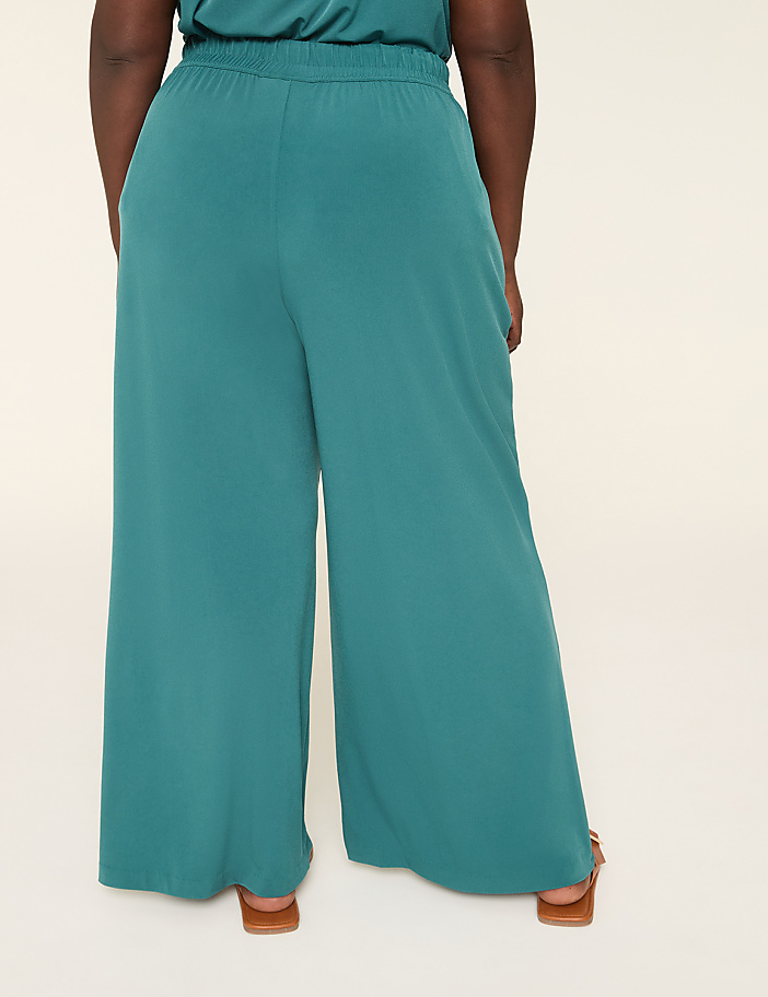 Matte Jersey Pull-On Wide Leg Pant