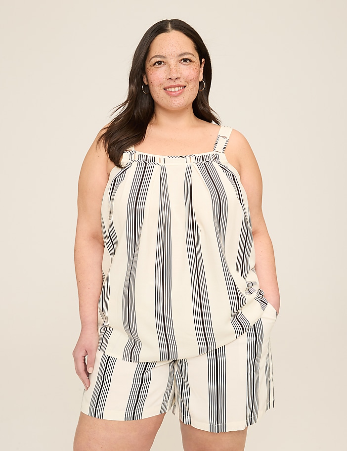 Square-Neck Cutout-Detail Tank