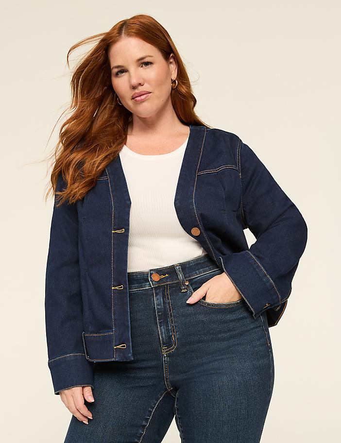 Refined Cloud Knit Denim Jacket