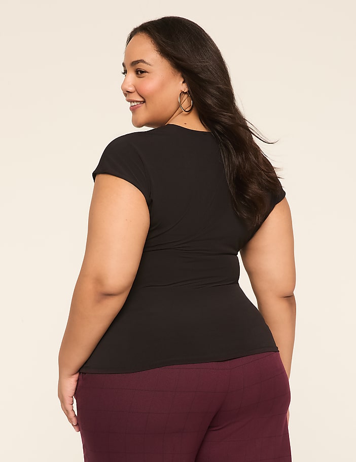 Square-Neck Side-Ruched Top