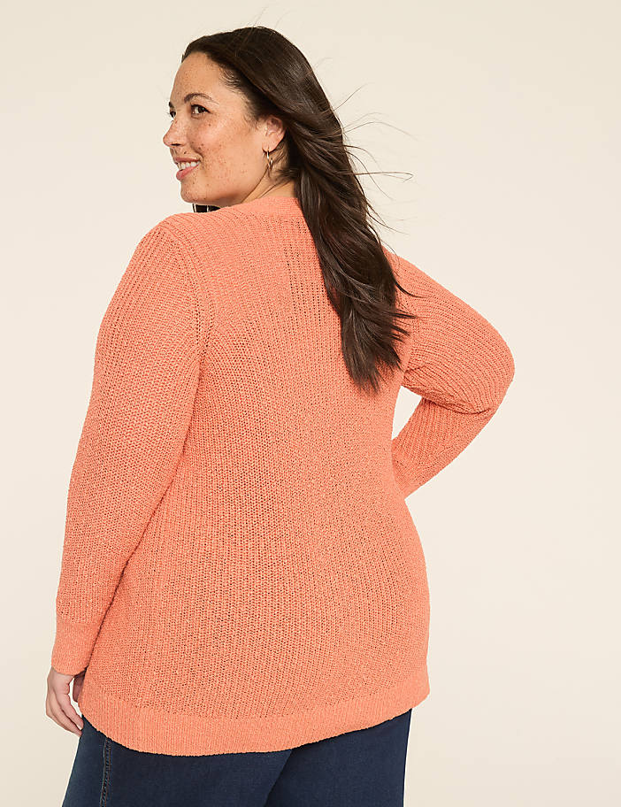 Open-Front Stitch Cardigan