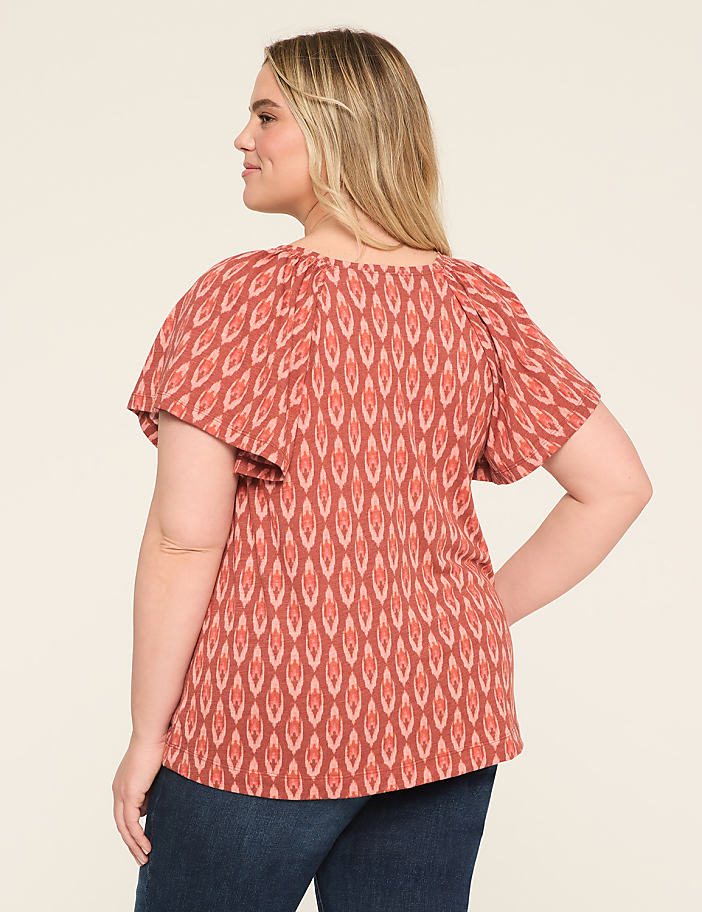 Smocked V-Neck Top