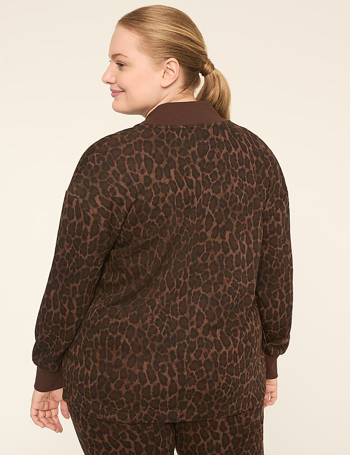 LIVI French Terry Zip-Up Bomber Jacket
