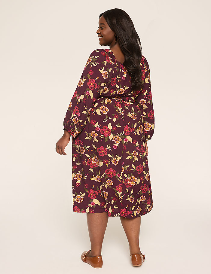Smocked Square-Neck Dress