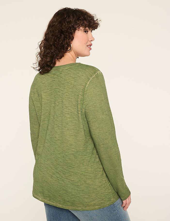 Long-Sleeve Crew-Neck Layering Tee