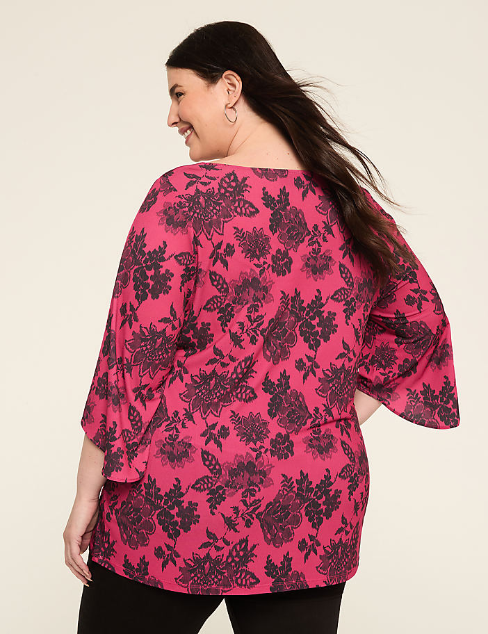 3/4-Sleeve V-Neck Tunic Top