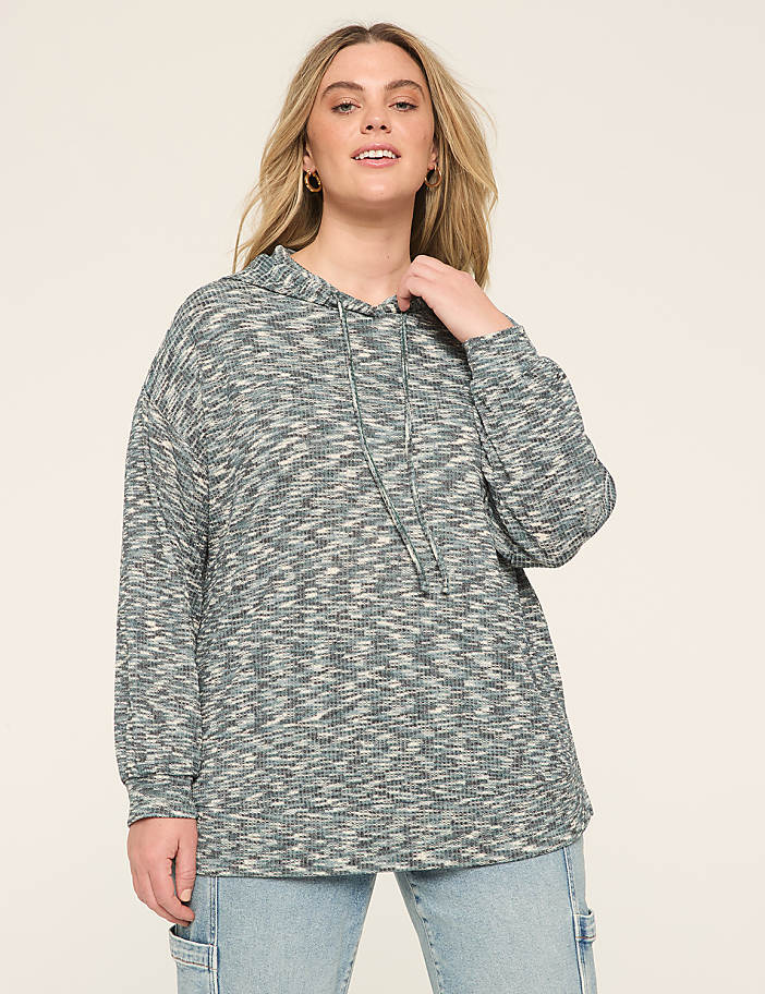 Drop-Shoulder Hoodie Sweatshirt