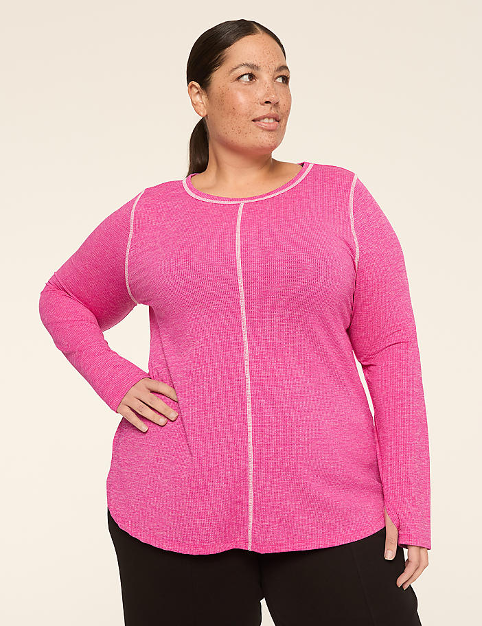 LIVI Wicking Perforated High-Low Hem Top