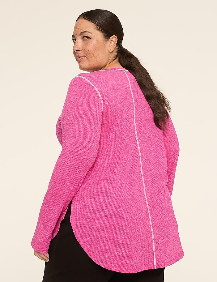 LIVI Wicking Perforated High-Low Hem Top