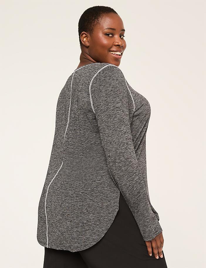 LIVI Wicking Perforated High-Low Hem Top