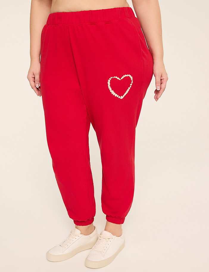 LIVI French Terry Heart Tie Dye Jogger