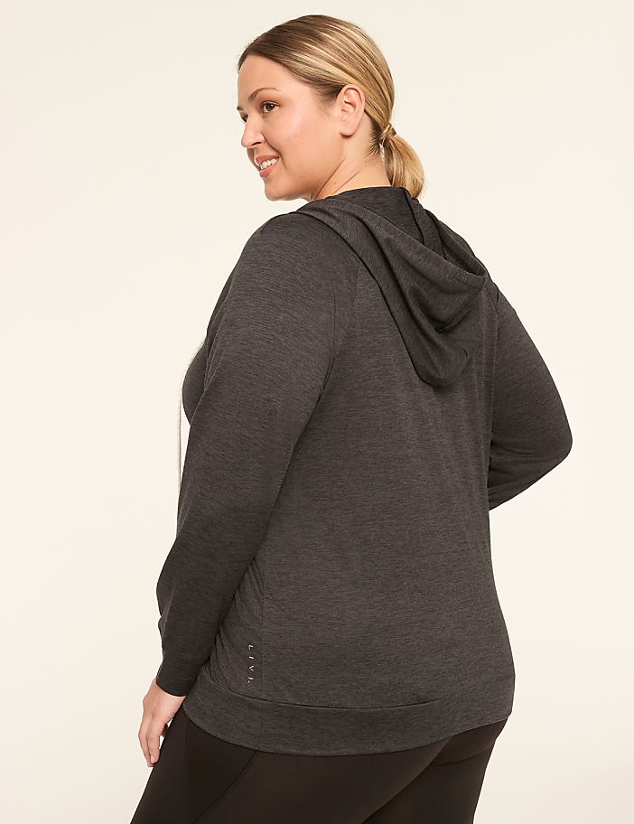 LIVI Soft Marled Zip-Front Hoodie