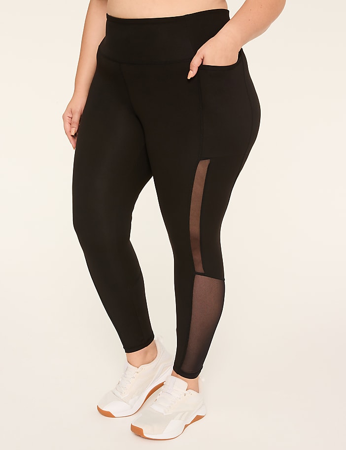 LIVI Soft High-Rise Mesh-Detail 7/8 Legging