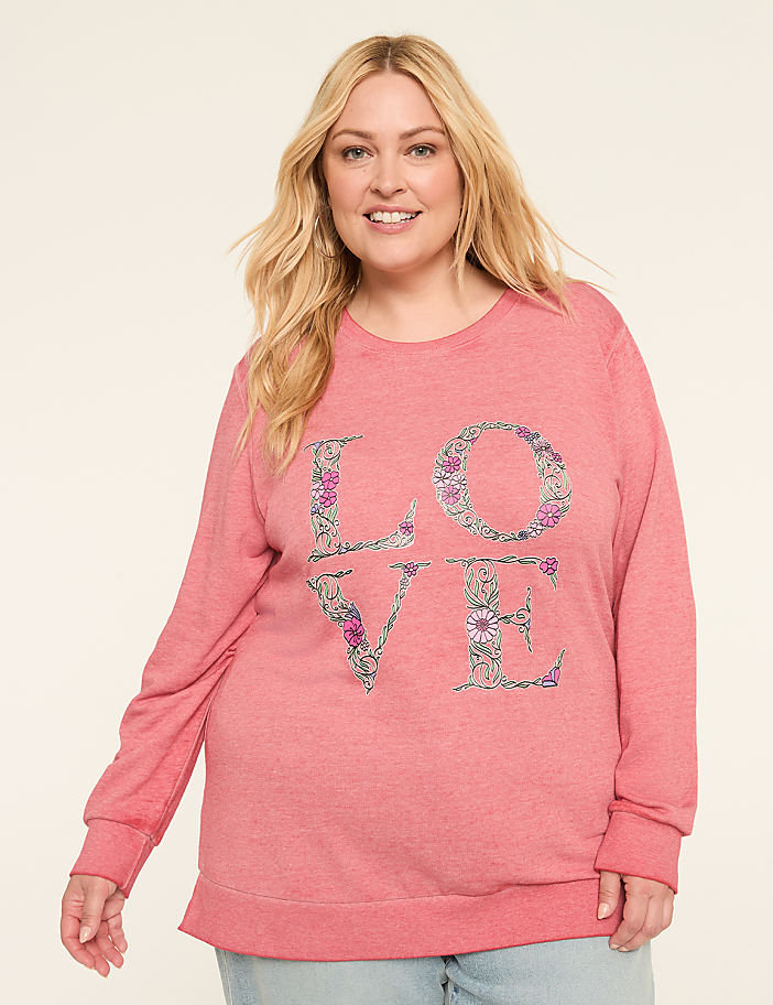 Flower Love Crew-Neck Sweatshirt