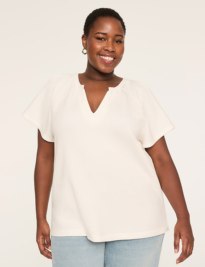 Short-Sleeve Notch-Neck Journey Tee
