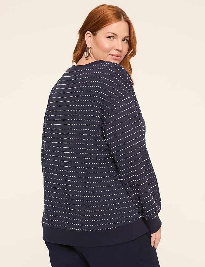 LIVI French Terry Long-Sleeve Boatneck Top