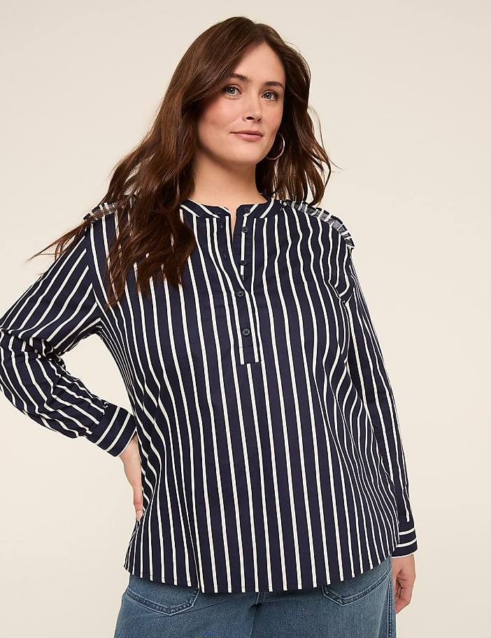 Long-Sleeve Button-Front Shirt