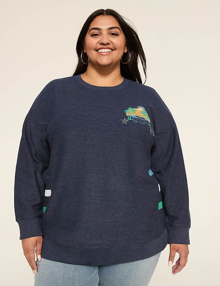 Palm Trees Graphic Sweatshirt