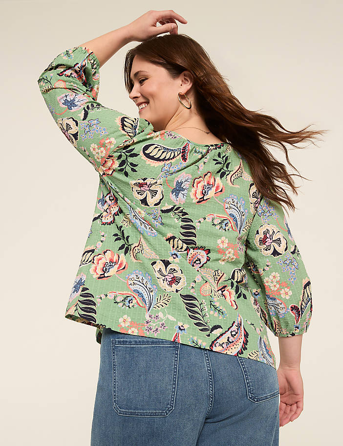 Bracelet Sleeve Notch Neck Tunic