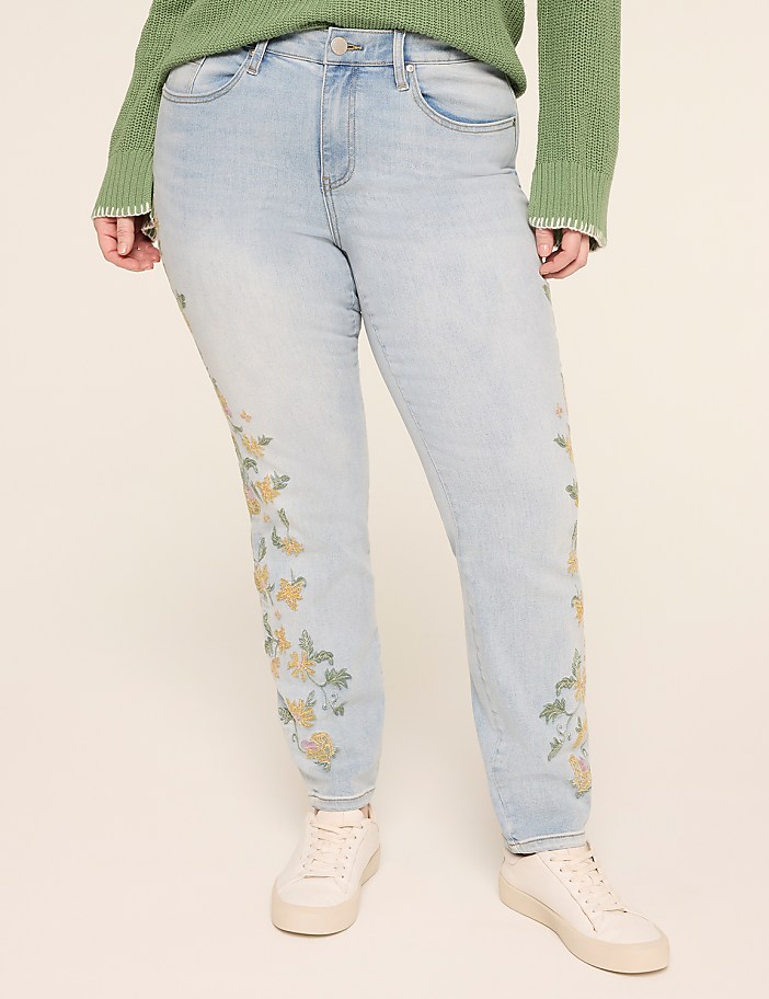 Embroidered Skinny Jean