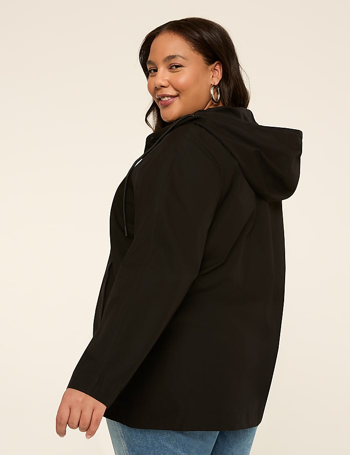 Snap-Front Hooded Jacket