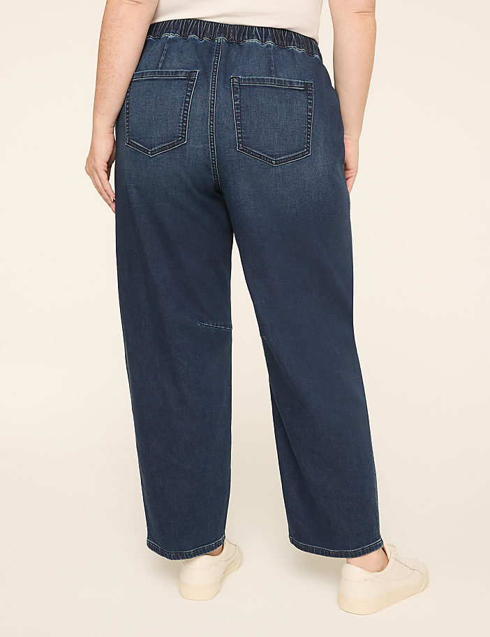 Cloud Knit Pull-On Barrel Jean