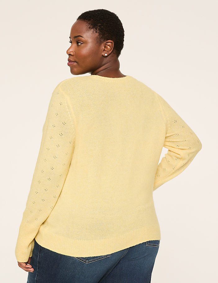 Pointelle Pullover Sweater