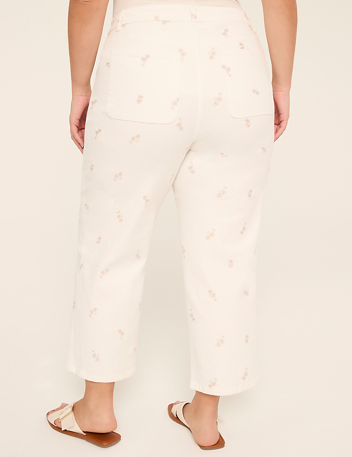 High-Rise Ankle Embroidered Jean
