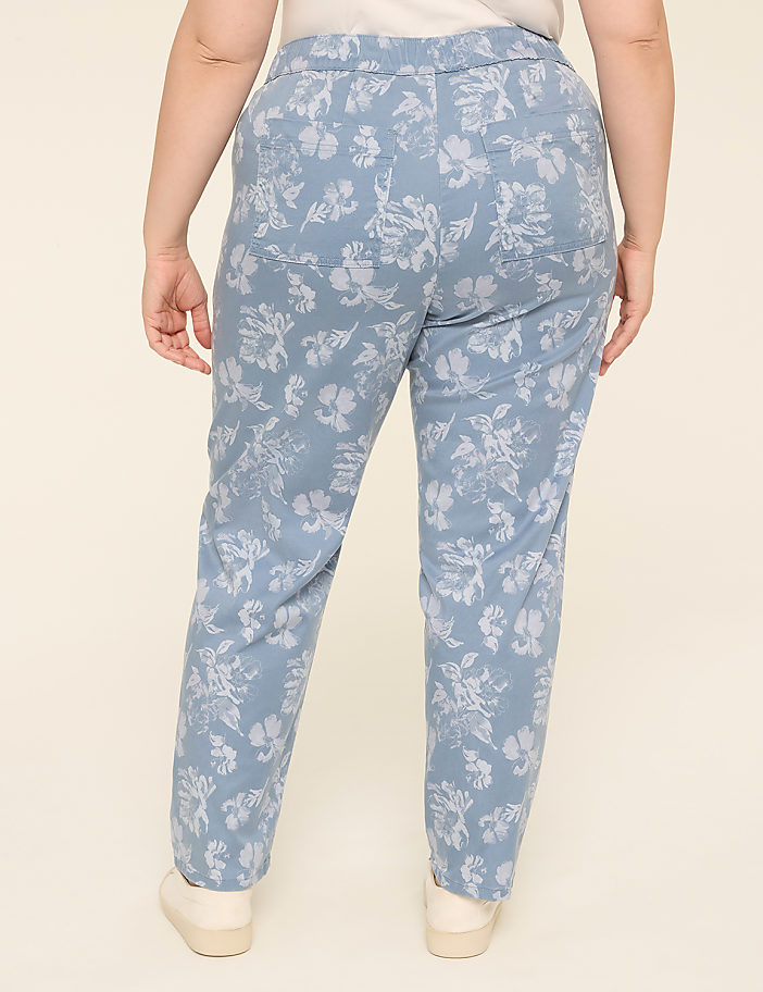 Pull-On Sateen Chino Ankle Pant