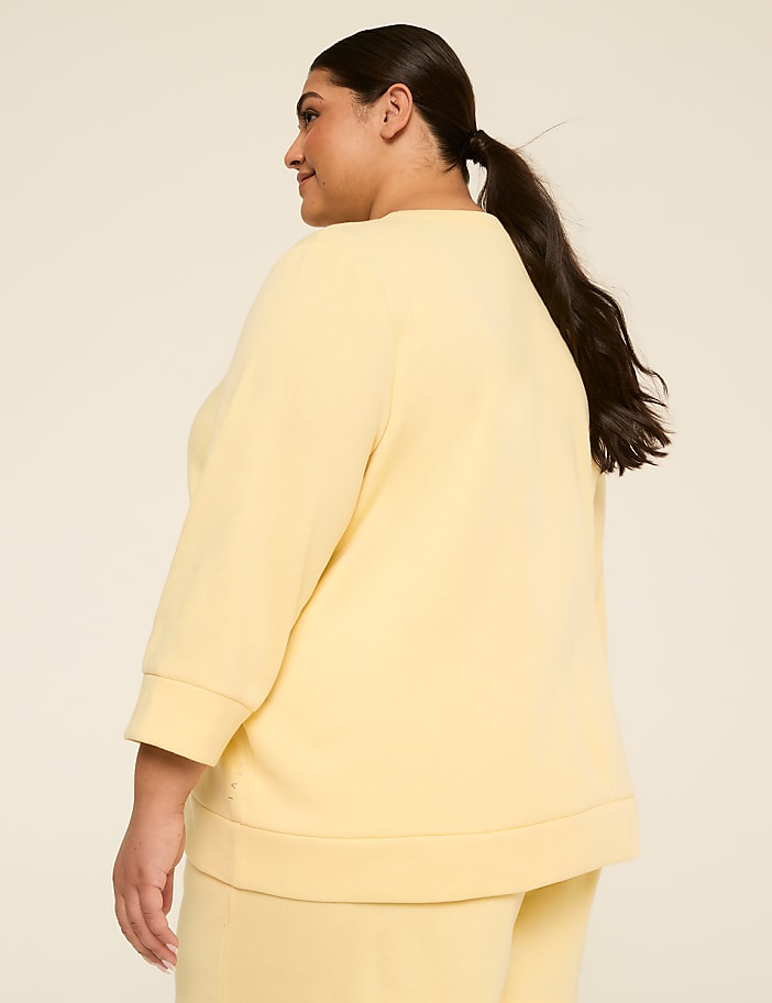 LIVI 3/4-Sleeve Crew-Neck Sweatshirt