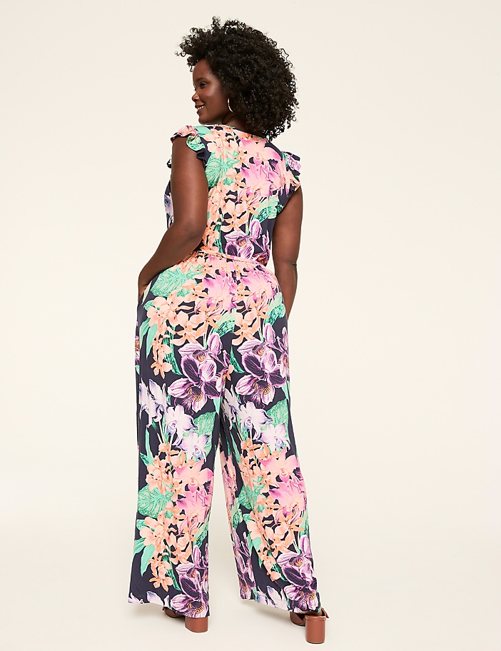 Surplice Neck Tie Waist Jumpsuit