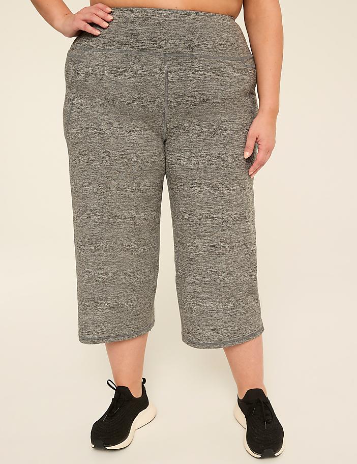LIVI Soft Marled Wide Leg Crop Pant