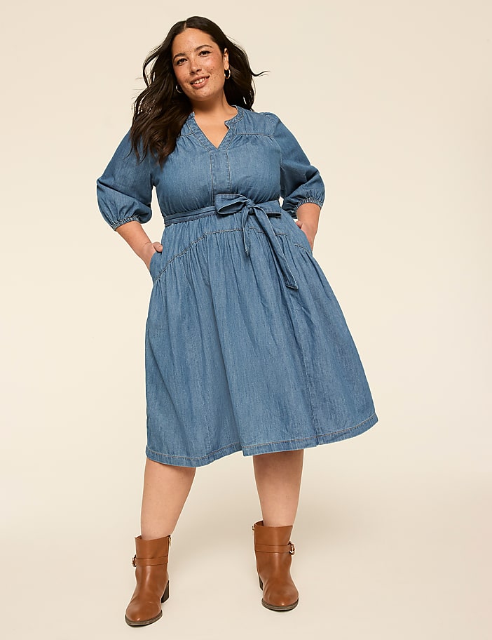 Plus Size Women's Denim Dresses | Lane Bryant