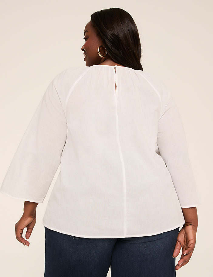 Bracelet Sleeve Embroidered Blouse