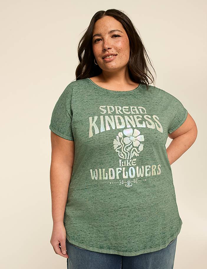 Spread Kindness Dolman-Sleeve Graphic Tee