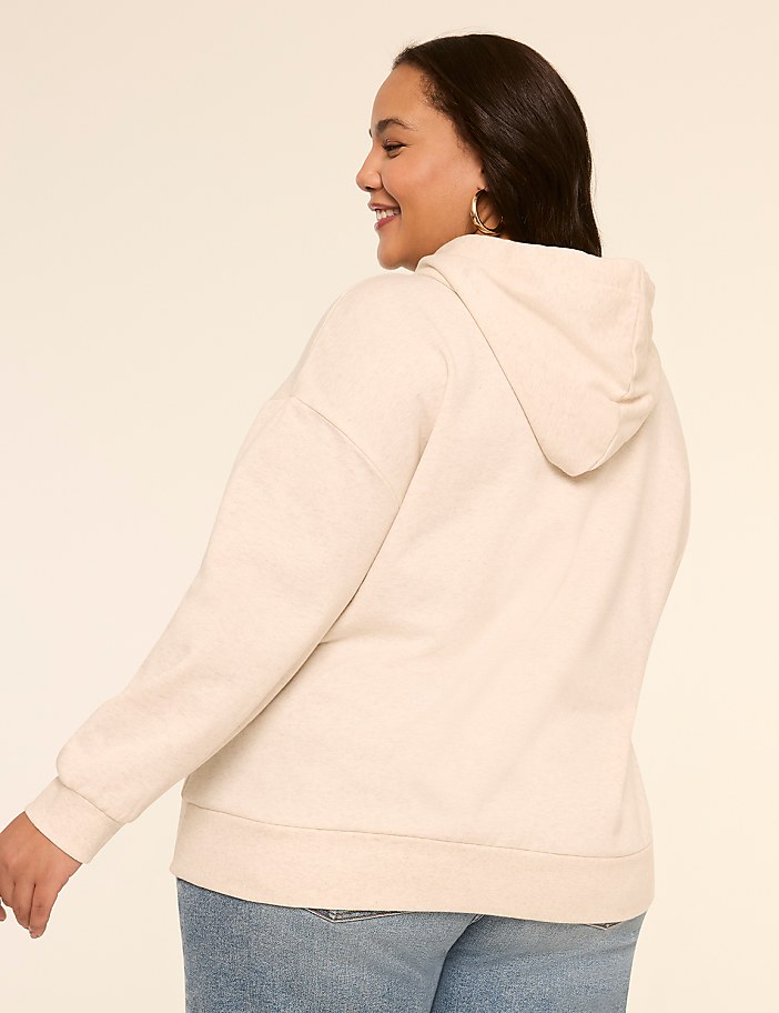 Long-Sleeve Embroidered Kangaroo Pocket Sweatshirt