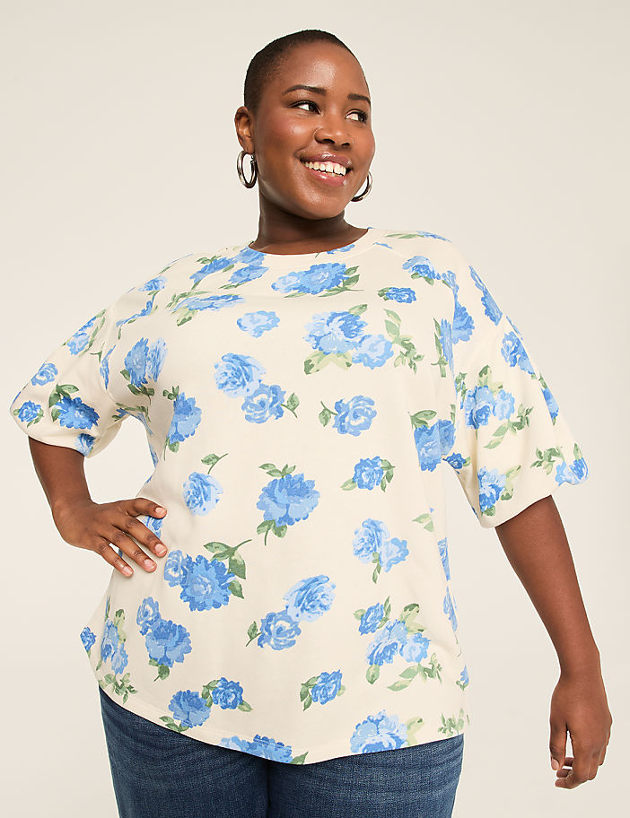 Raglan Sleeve Crew-Neck Sweatshirt