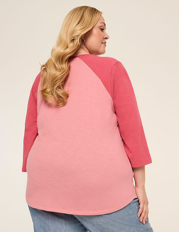 3/4 Puff Sleeve Baseball Tee