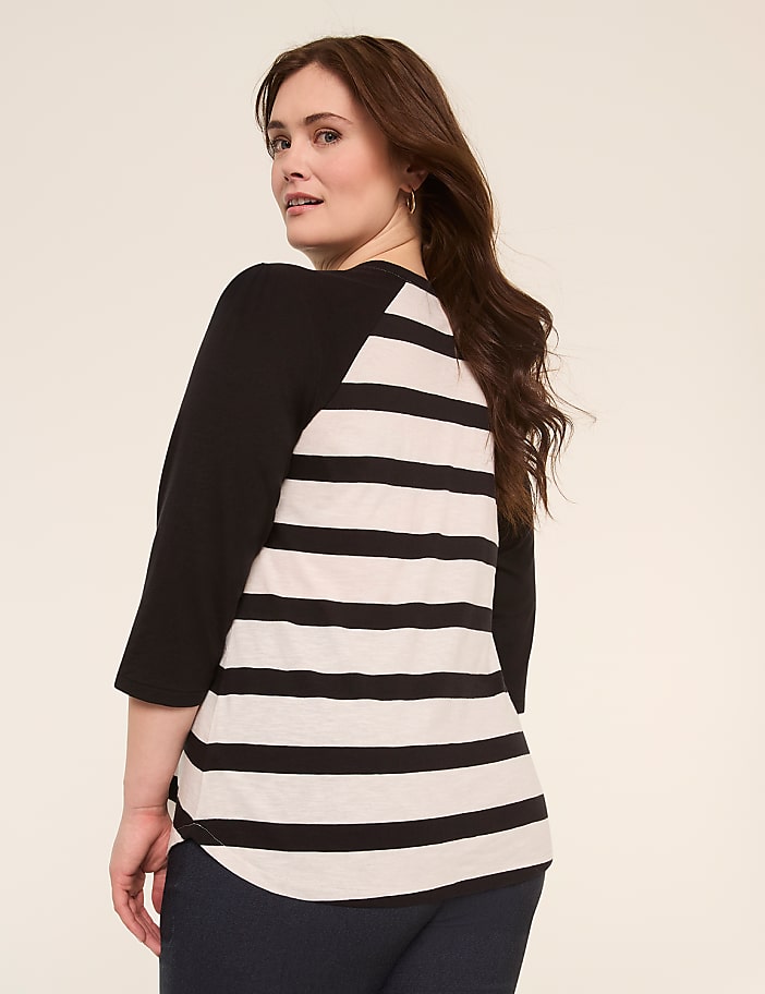3/4 Puff Sleeve Baseball Tee