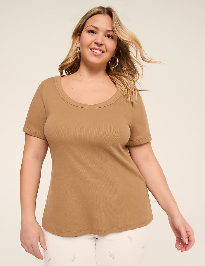 Short-Sleeve Scoop-Neck Tee