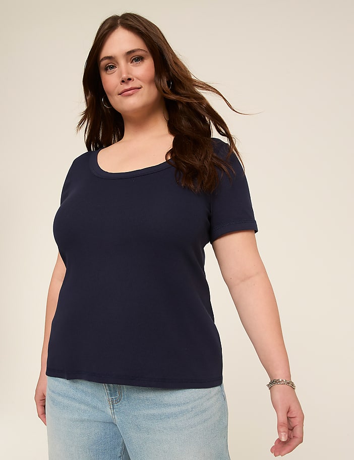 Short-Sleeve Scoop-Neck Tee