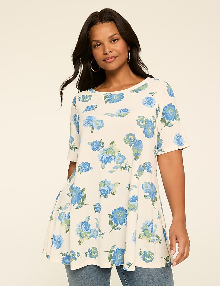 Perfect Sleeve Swing Boatneck Tee