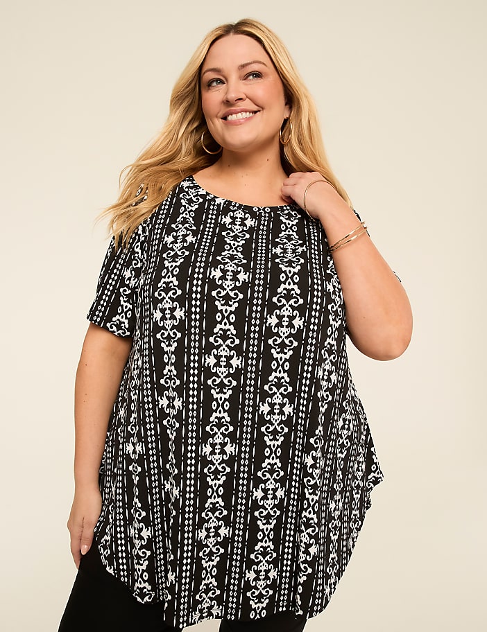 Perfect Sleeve Swing Boatneck Tee