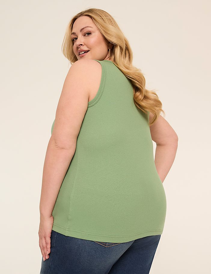 Deep V-Neck Rib Layering Tank