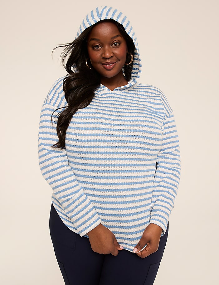 Long-Sleeve Striped Hoodie