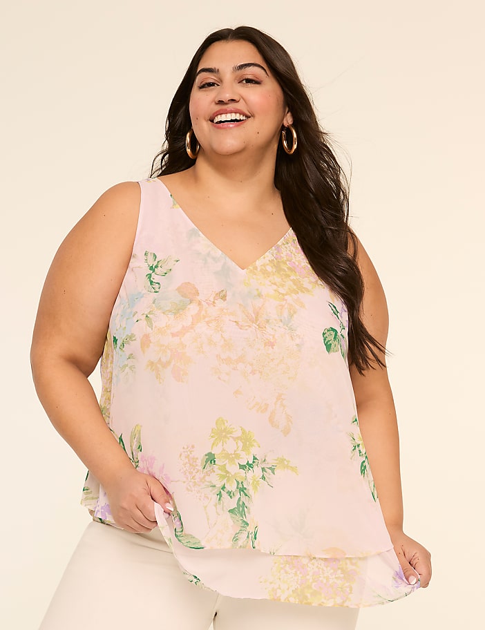 Swing Double-Layer Chiffon Tank