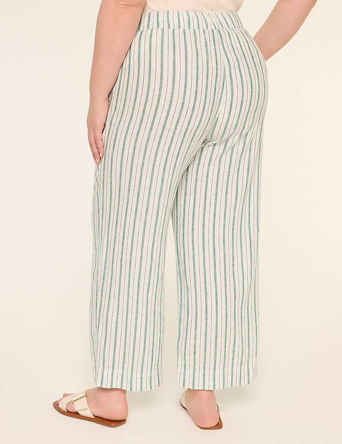 Linen-Blend Wide Leg Pant