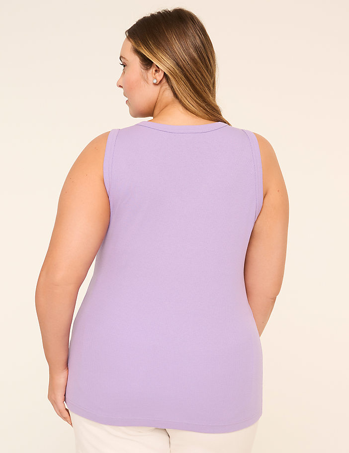 Deep V-Neck Rib Layering Tank